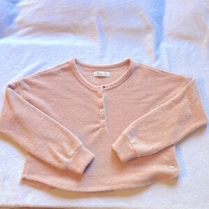 Hollister pale pink cropped sweater women’s small